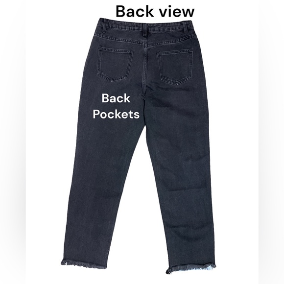 SHEIN Jeans High Waisted Color Block Straight Leg - Picture 5 of 9